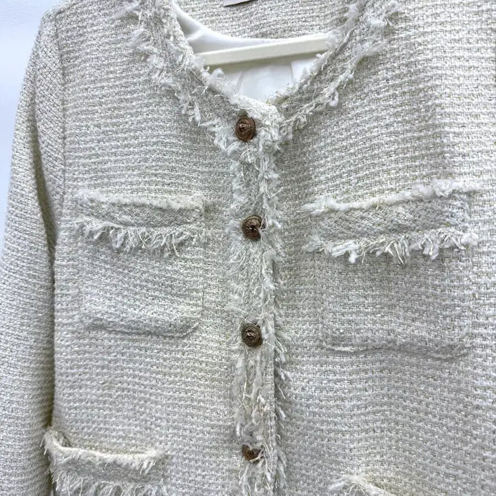 [BUNJANG] THE IZZAT Ivory Tweed Jacket / THE IZZAT 아이보리 트위드 자켓