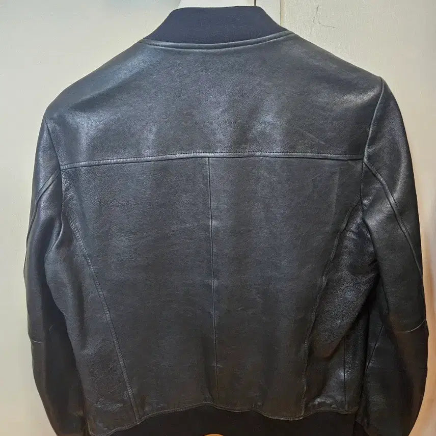 [BUNJANG] Noir Larmes MA-1 Leather Jacket / 44) 느와르 라르메스 MA-1 가죽 자켓