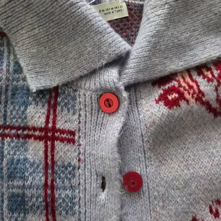[BUNJANG] ZARA Patchwork Jacquard Cardigan / 자라 패치워크  자카드 가디건