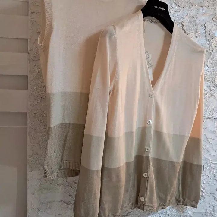 [BUNJANG] Italian Pure Silk Knit Cardigan Set / 새상품(55)이태리 퓨어실크100%고퀄 니트가디건세트
