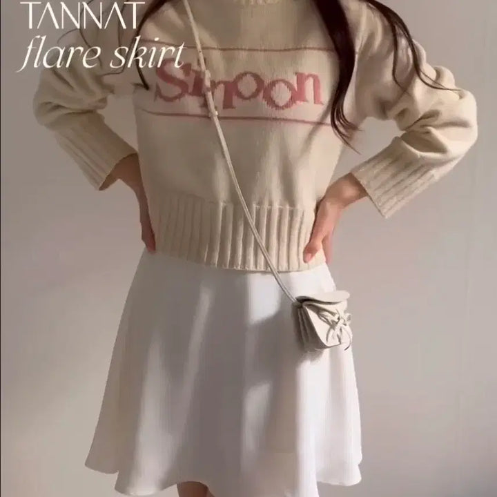 [BUNJANG] TANNAT Flare Skirt Ivory M / TANNAT 타낫 플레어 스커트 아이보리 M