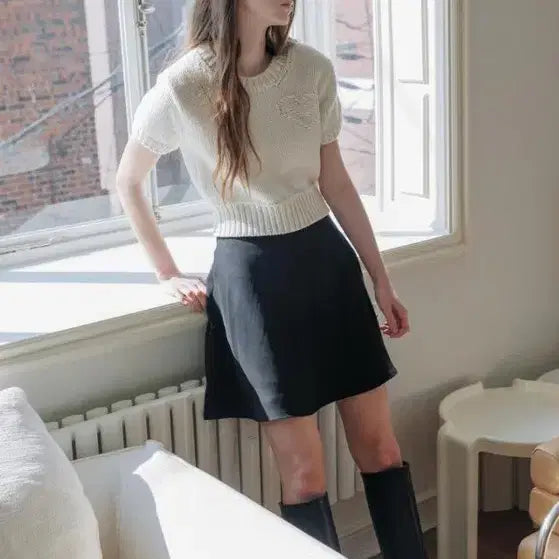 [BUNJANG] TANNAT Flare Skirt Ivory M / TANNAT 타낫 플레어 스커트 아이보리 M