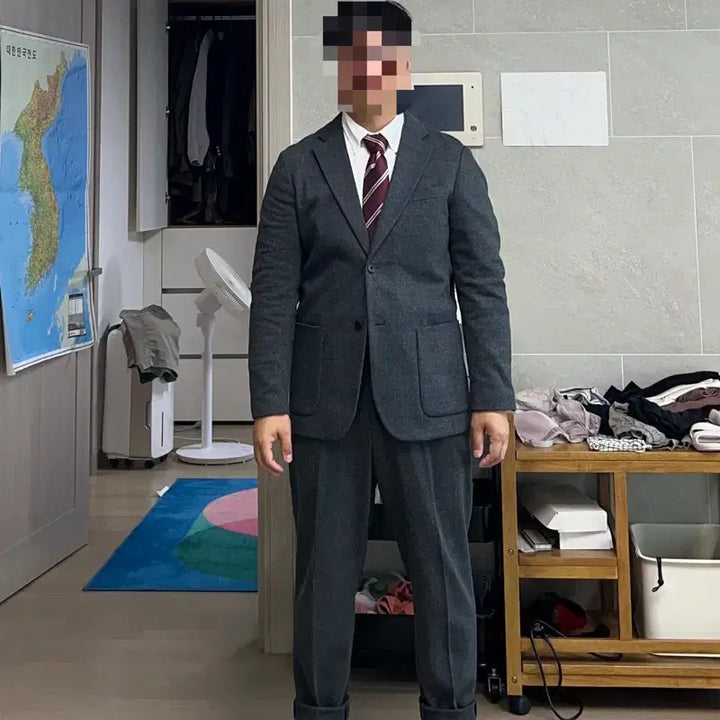 [BUNJANG] 유니클로 컴포트 자켓 &amp; 스마트 앵클 팬츠 셋업 (글렌체크) L / 유니클로 컴포트 자켓 &amp; 스마트 앵클 팬츠 셋업 (글렌체크) L