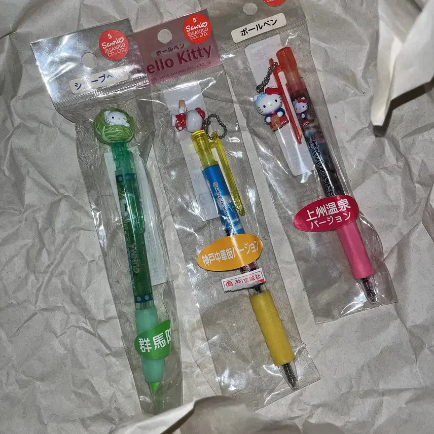 [BUNJANG] Vintage Hello Kitty Bundle Set / 일괄)고전키티볼펜/샤프/만두키티/양배추/온천키티
