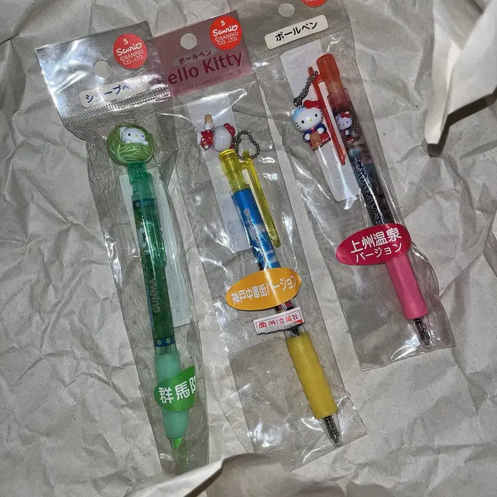 [BUNJANG] Vintage Hello Kitty Bundle Set / 일괄)고전키티볼펜/샤프/만두키티/양배추/온천키티
