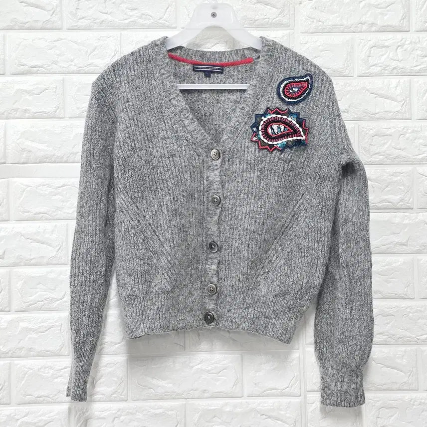[BUNJANG] Tommy Hilfiger Gray Knit Cardigan / L 타미힐피거 그레이 니트 가디건 C833