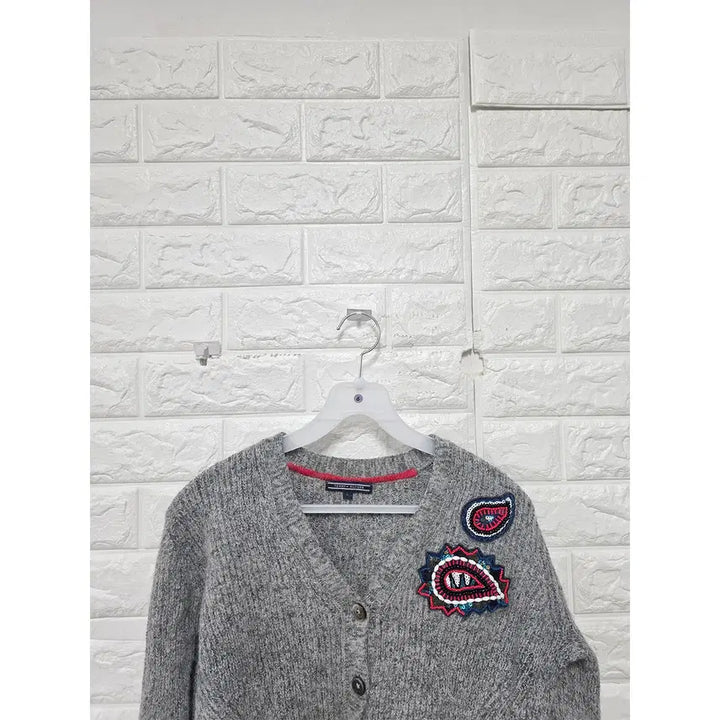 [BUNJANG] Tommy Hilfiger Gray Knit Cardigan / L 타미힐피거 그레이 니트 가디건 C833