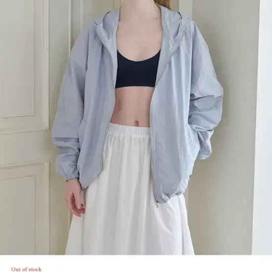 [BUNJANG] Lamour Windbreaker Blue Jacket / 라무어 윈드브레이커 블루