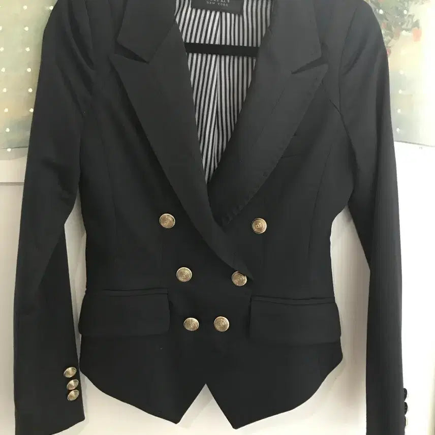 [BUNJANG] RYAN NEW YORK Black Gold Button Jacket / (택포)RYAN NEW YORK 블랙 금장 버튼 자켓
