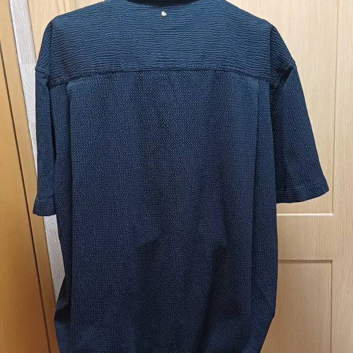 [BUNJANG] System Homme Seersucker Open Collar Short Sleeve Shirt / 시스템옴므 시어서커 오픈카라 반팔 셔츠 (100사이즈)