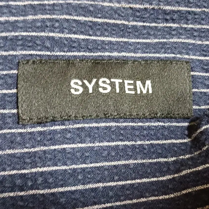 [BUNJANG] System Homme Seersucker Open Collar Short Sleeve Shirt / 시스템옴므 시어서커 오픈카라 반팔 셔츠 (100사이즈)