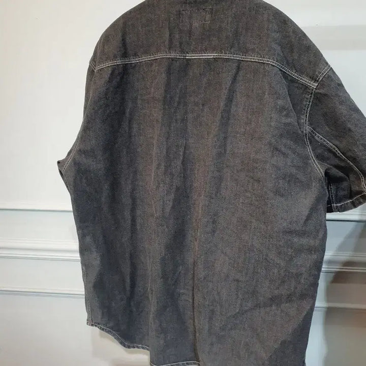 [BUNJANG] Columbia Black Denim Short Sleeve Shirt M / 컬럼비아 블랙 데님 반팔 셔츠 M