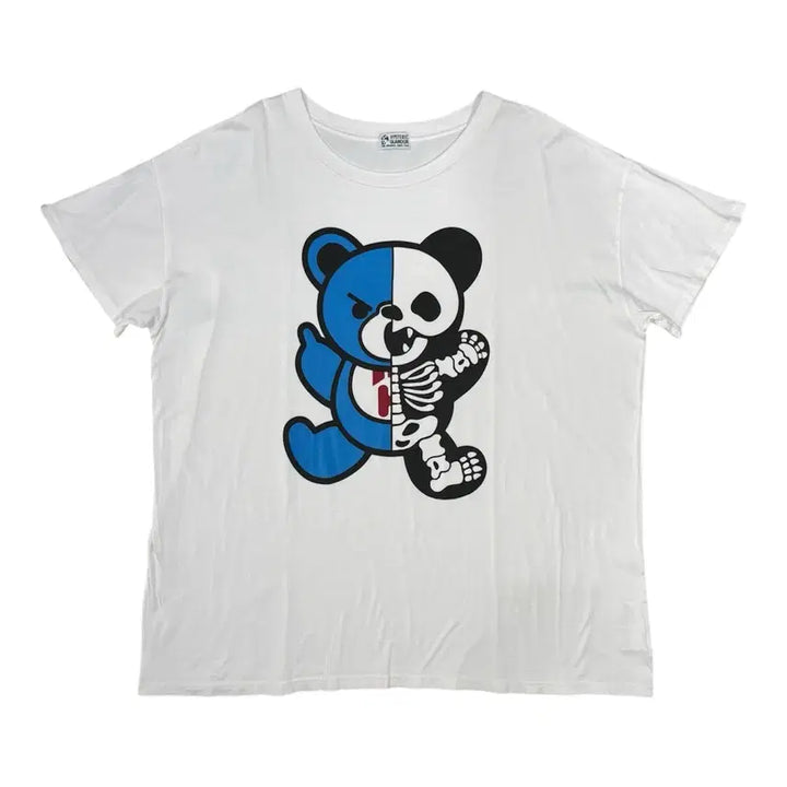 [BUNJANG] Hysteric Glamour Skull Fuck Bear Oversized T-Shirt / 히스테릭 글래머 해골 퍽베어 오버핏 반팔 티셔츠