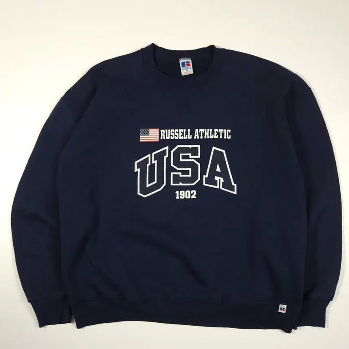 [BUNJANG] Russell Athletic Navy Crewneck Sweatshirt [XL] / 러셀 애슬레틱 네이비 맨투맨 [XL]