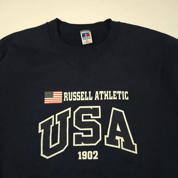 [BUNJANG] Russell Athletic Navy Crewneck Sweatshirt [XL] / 러셀 애슬레틱 네이비 맨투맨 [XL]