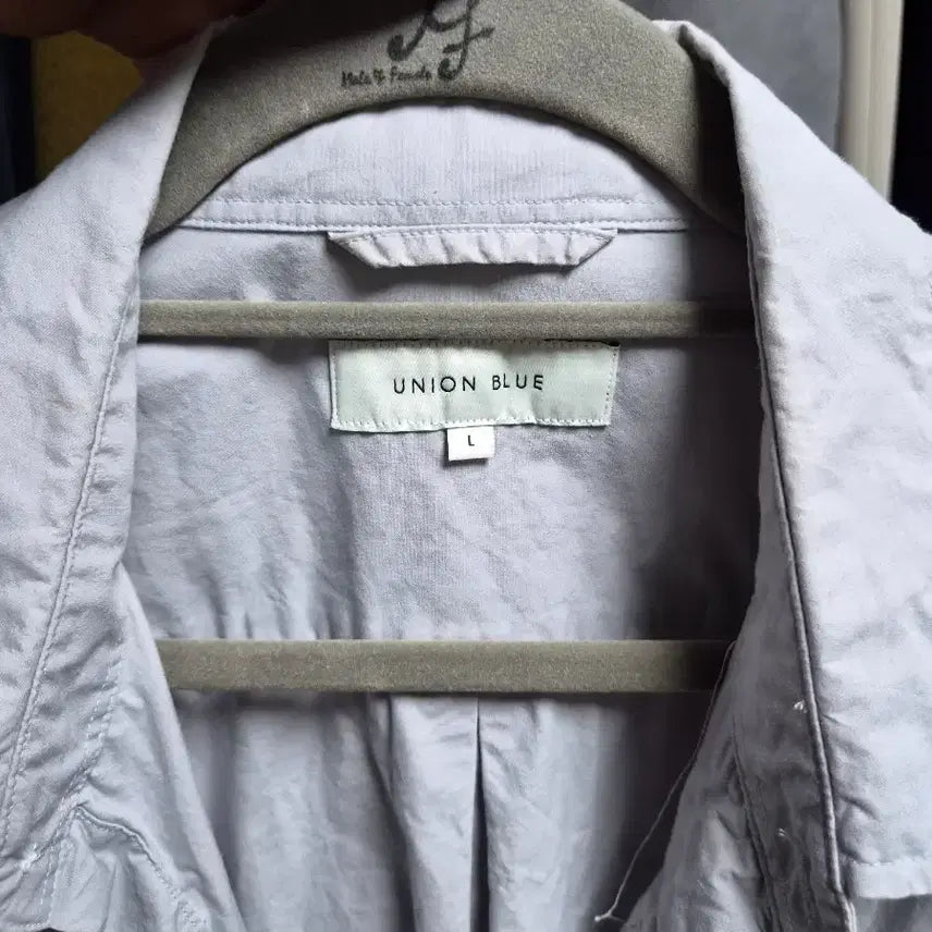 [BUNJANG] UNION BLUE Laundry Light Gray Shirt L / 유니온블루 런드리 셔츠 라벤더 그레이 셔츠 L