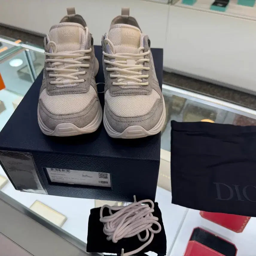 [BUNJANG] Dior Oblique B25 Sneakers Gray (Size 40) / 정품 디올 오블리크 b25 스니커즈 그레이 40 사이즈