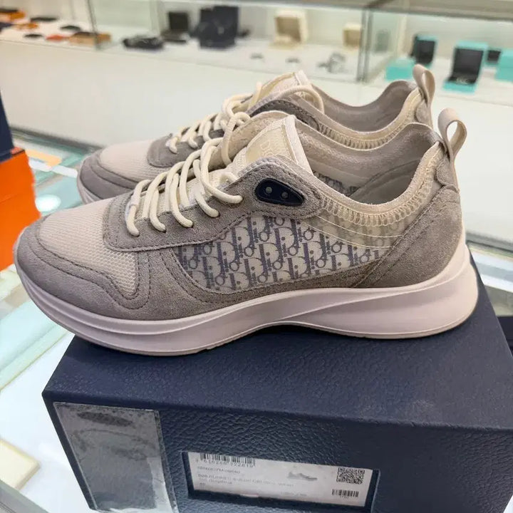 [BUNJANG] Dior Oblique B25 Sneakers Gray (Size 40) / 정품 디올 오블리크 b25 스니커즈 그레이 40 사이즈