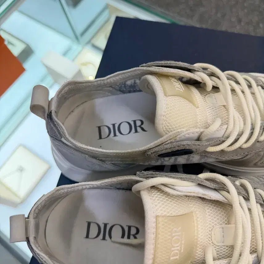 [BUNJANG] Dior Oblique B25 Sneakers Gray (Size 40) / 정품 디올 오블리크 b25 스니커즈 그레이 40 사이즈