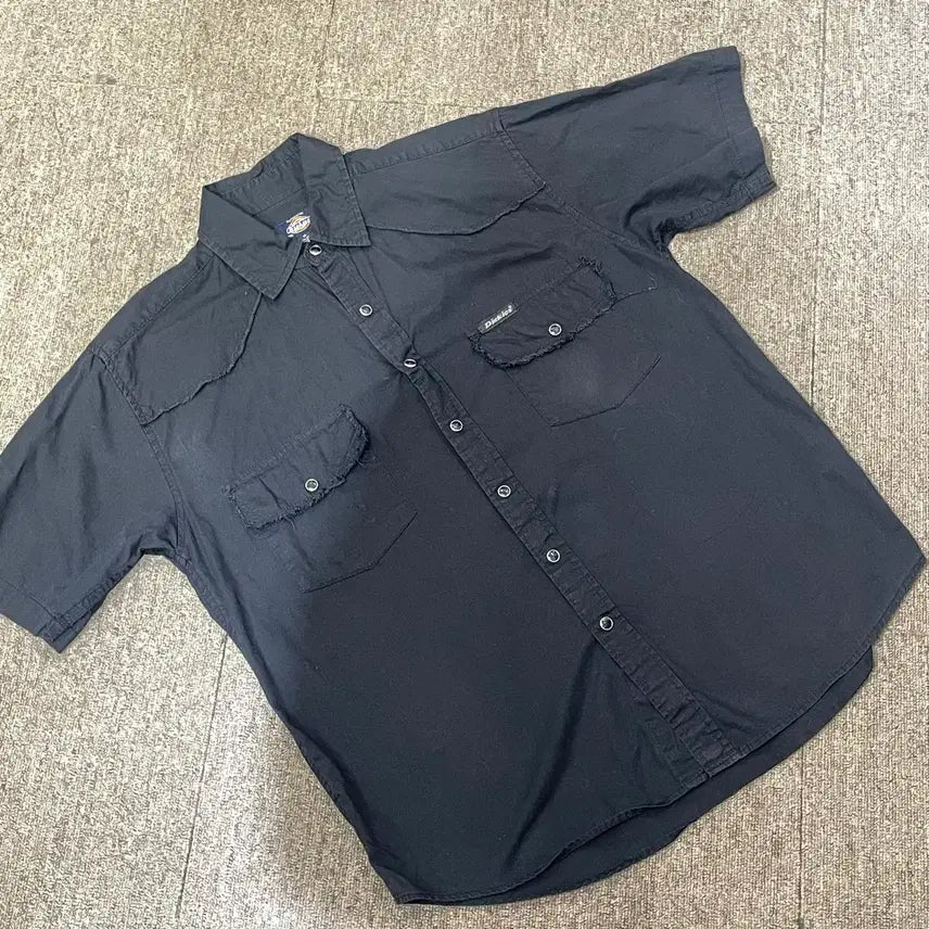 [BUNJANG] Dickies Work Shirt (Black) - Short Sleeve / (M) Dickies 디키즈 반팔 워크 셔츠 블랙