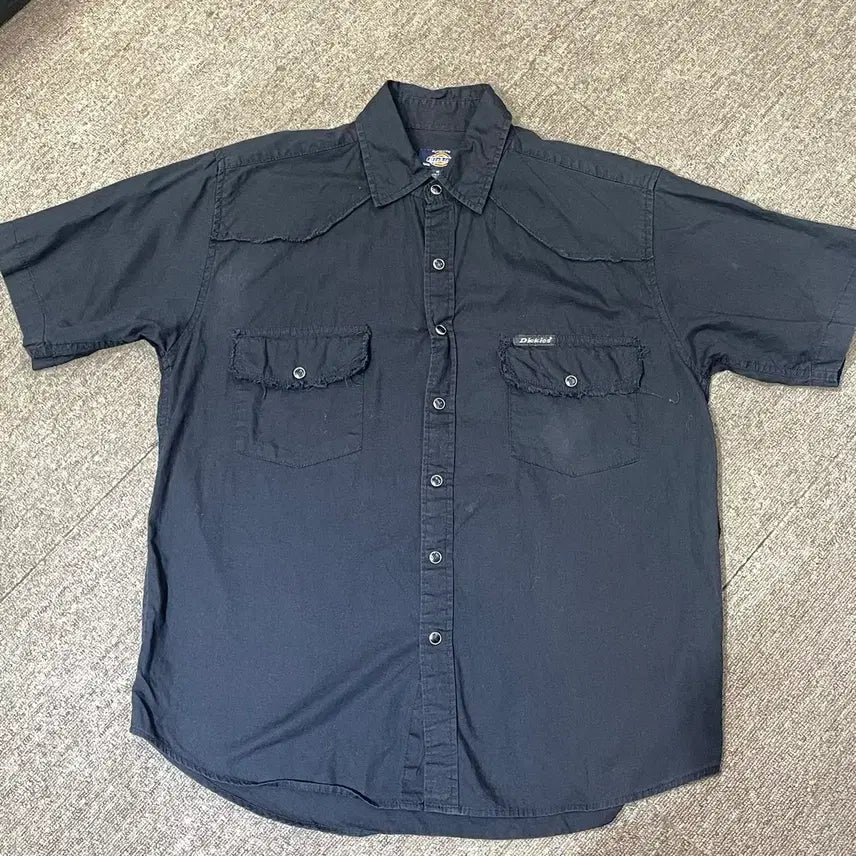 [BUNJANG] Dickies Work Shirt (Black) - Short Sleeve / (M) Dickies 디키즈 반팔 워크 셔츠 블랙