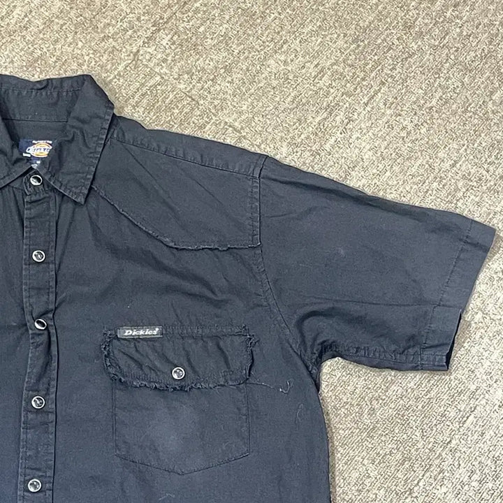 [BUNJANG] Dickies Work Shirt (Black) - Short Sleeve / (M) Dickies 디키즈 반팔 워크 셔츠 블랙
