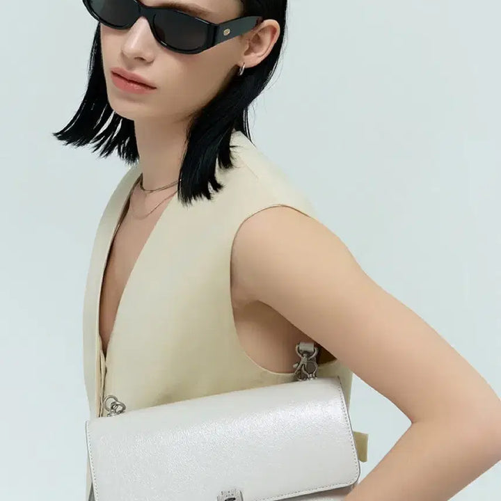 [BUNJANG] Vunque Baguette Small Light Beige Shoulder Bag / 분크 바게트백 스몰 라이트 베이지 숄더백