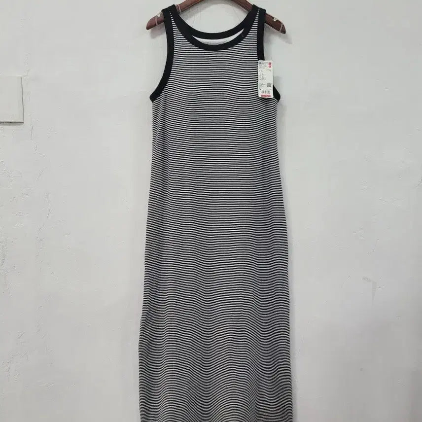 [SOLD OUT] 새상품) 유니클로 스트라이프 롱 원피스 브라캡