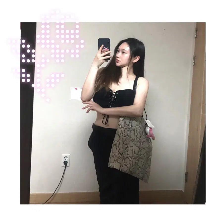 [BUNJANG] Python Skin Shoulder Bag / python skin Shoulder bag