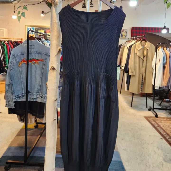 [BUNJANG] Vintage Pleated Sleeveless Dress / 90s 제펜 민소매 플리츠 민소매 빈티지 원피스 미사용품