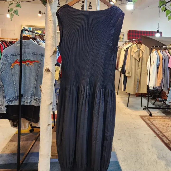 [BUNJANG] Vintage Pleated Sleeveless Dress / 90s 제펜 민소매 플리츠 민소매 빈티지 원피스 미사용품