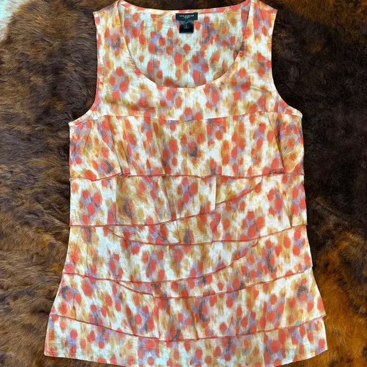 [BUNJANG] Vintage Leopard Pattern Sleeveless Top / 일본빈티지 레오파드 패턴 슬리브리스
