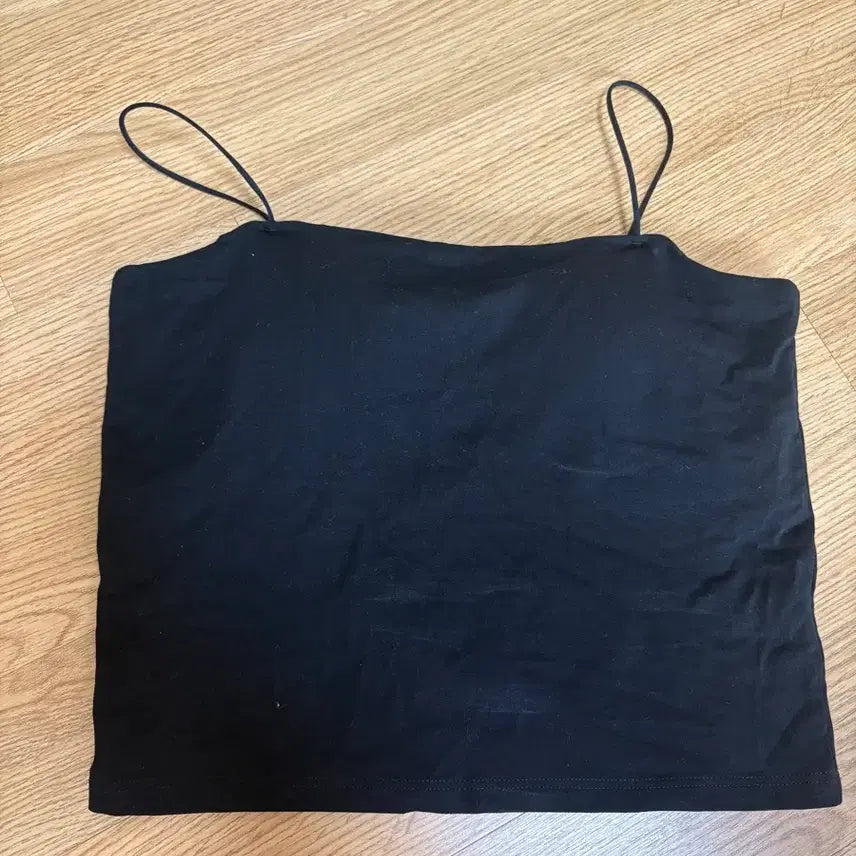 [BUNJANG] Marren5 Modal Cotton Built-in Cap Crop Thin Strap Tank Top Black XL / 마른파이브 모달 코튼 캡내장 크롭 얇은 끈 나시 블랙 xl