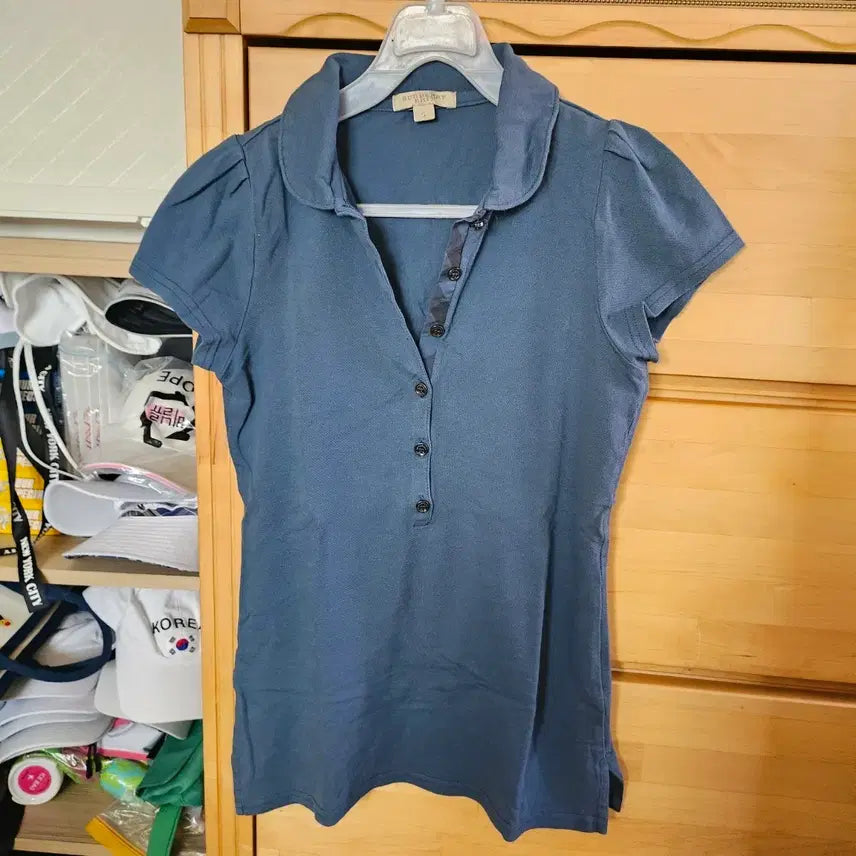 [BUNJANG] Burberry Khaki Short Sleeve Polo Shirt / 버버리 카키 반팔 카라 티셔츠