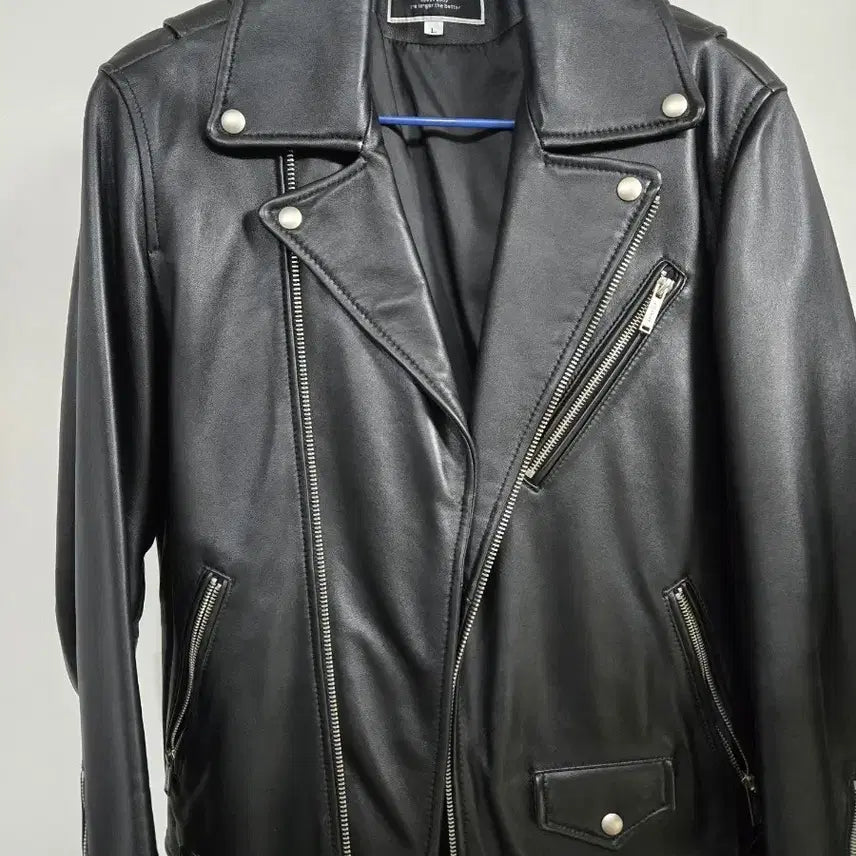 [BUNJANG] AGINGCCC Black Leather Rider Jacket / AGINGCCC 블랙 레더 라이더 자켓