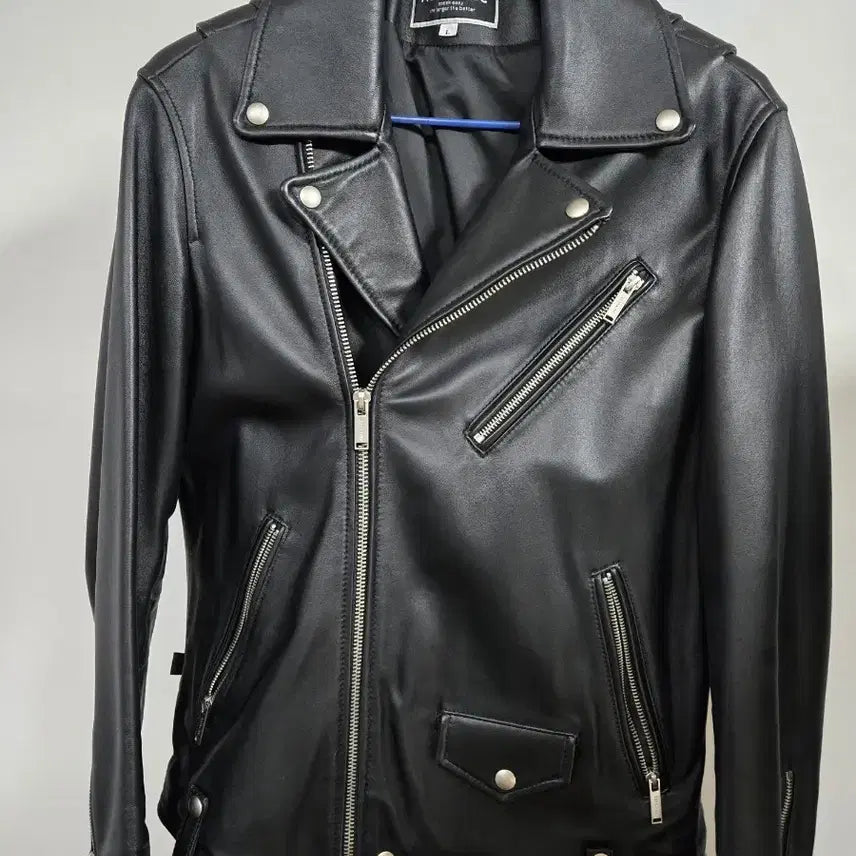 [BUNJANG] AGINGCCC Black Leather Rider Jacket / AGINGCCC 블랙 레더 라이더 자켓