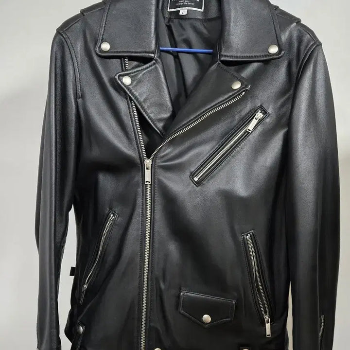 [BUNJANG] AGINGCCC Black Leather Rider Jacket / AGINGCCC 블랙 레더 라이더 자켓