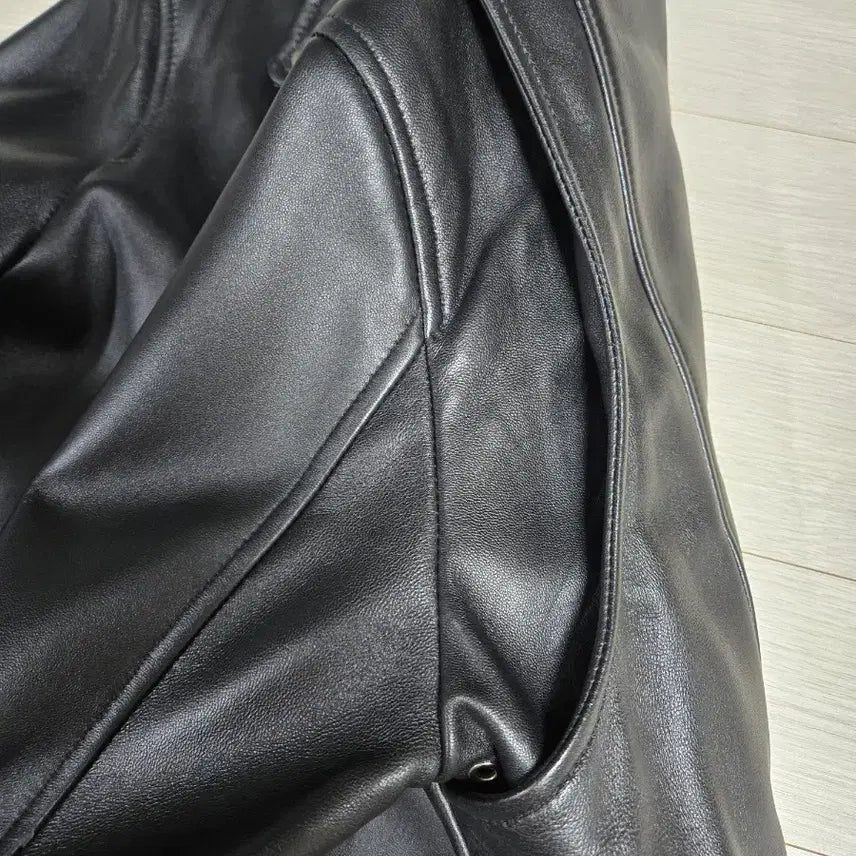 [BUNJANG] AGINGCCC Black Leather Rider Jacket / AGINGCCC 블랙 레더 라이더 자켓