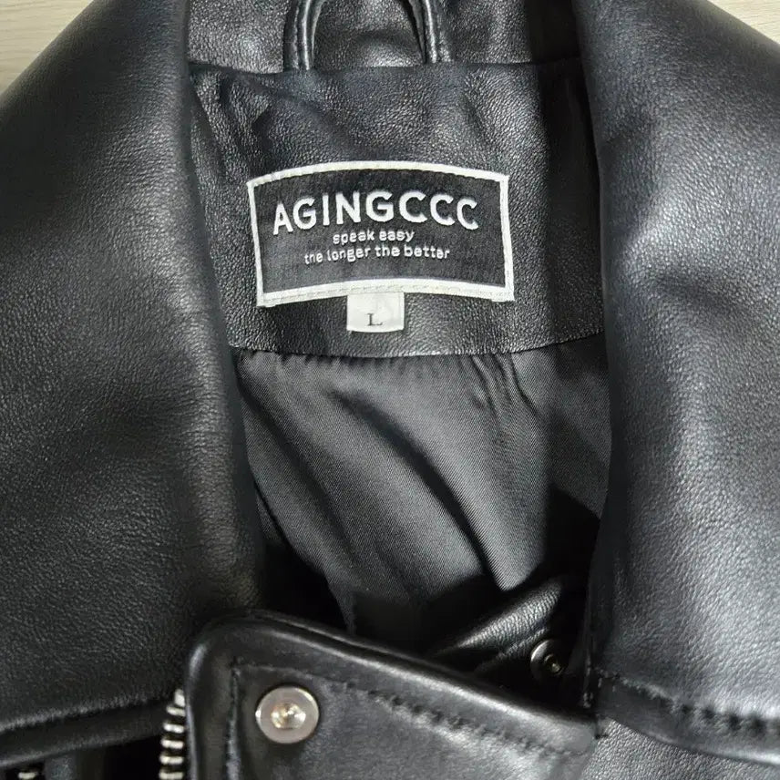 [BUNJANG] AGINGCCC Black Leather Rider Jacket / AGINGCCC 블랙 레더 라이더 자켓