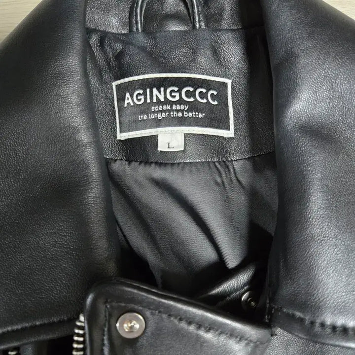 [BUNJANG] AGINGCCC Black Leather Rider Jacket / AGINGCCC 블랙 레더 라이더 자켓