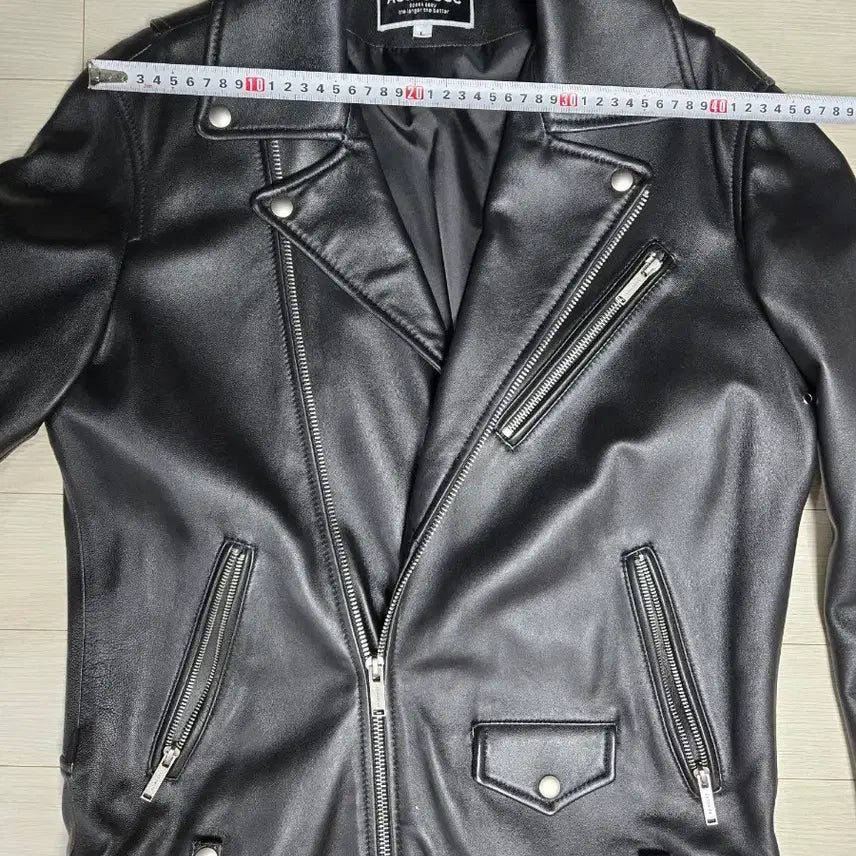 [BUNJANG] AGINGCCC Black Leather Rider Jacket / AGINGCCC 블랙 레더 라이더 자켓