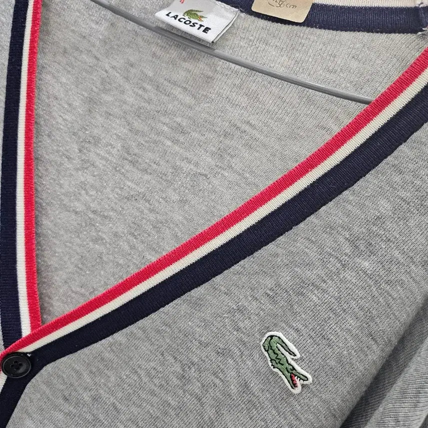 [BUNJANG] Lacoste Gray Cardigan (Size 100) / 라코스테 가디건 회색 100
