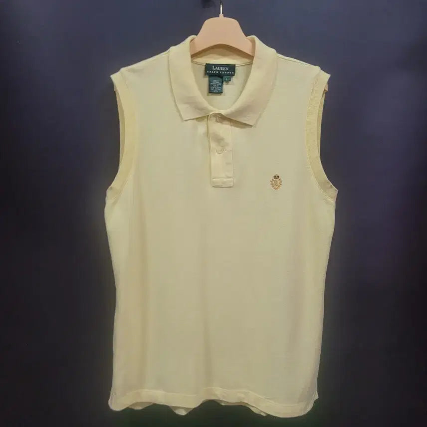 [BUNJANG] Ralph Lauren Embroidered Logo Sleeveless Shirt / Ralph Lauren 랄프로렌 자수로고 슬리브리스 나시 셔츠