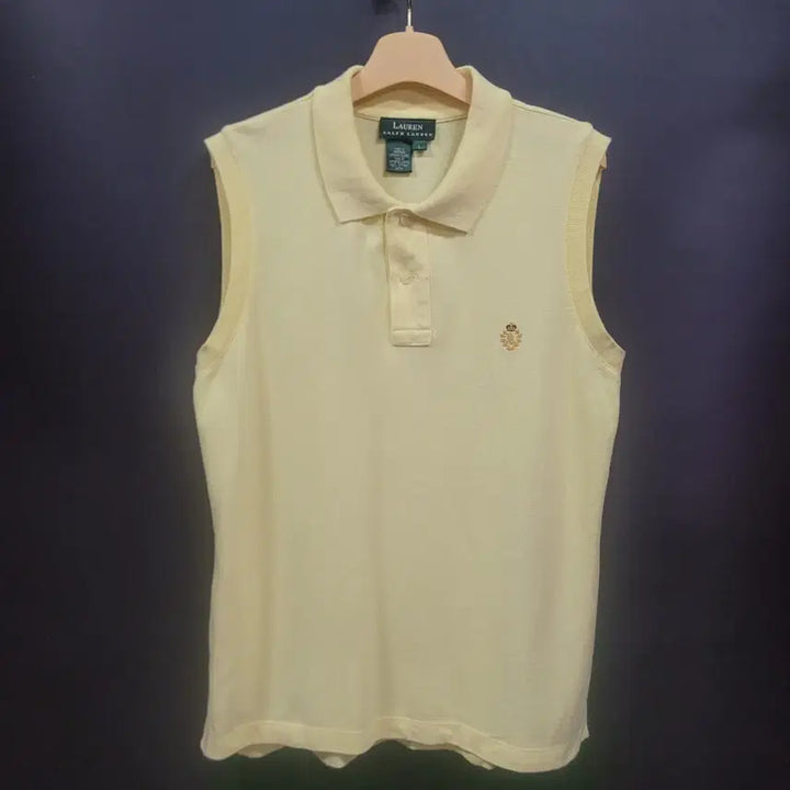 [BUNJANG] Ralph Lauren Embroidered Logo Sleeveless Shirt / Ralph Lauren 랄프로렌 자수로고 슬리브리스 나시 셔츠