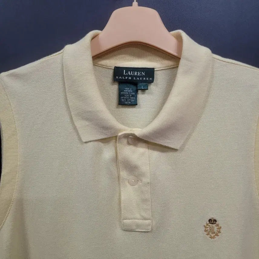 [BUNJANG] Ralph Lauren Embroidered Logo Sleeveless Shirt / Ralph Lauren 랄프로렌 자수로고 슬리브리스 나시 셔츠