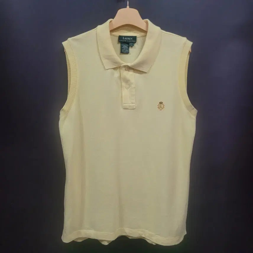 [BUNJANG] Ralph Lauren Embroidered Logo Sleeveless Shirt / Ralph Lauren 랄프로렌 자수로고 슬리브리스 나시 셔츠