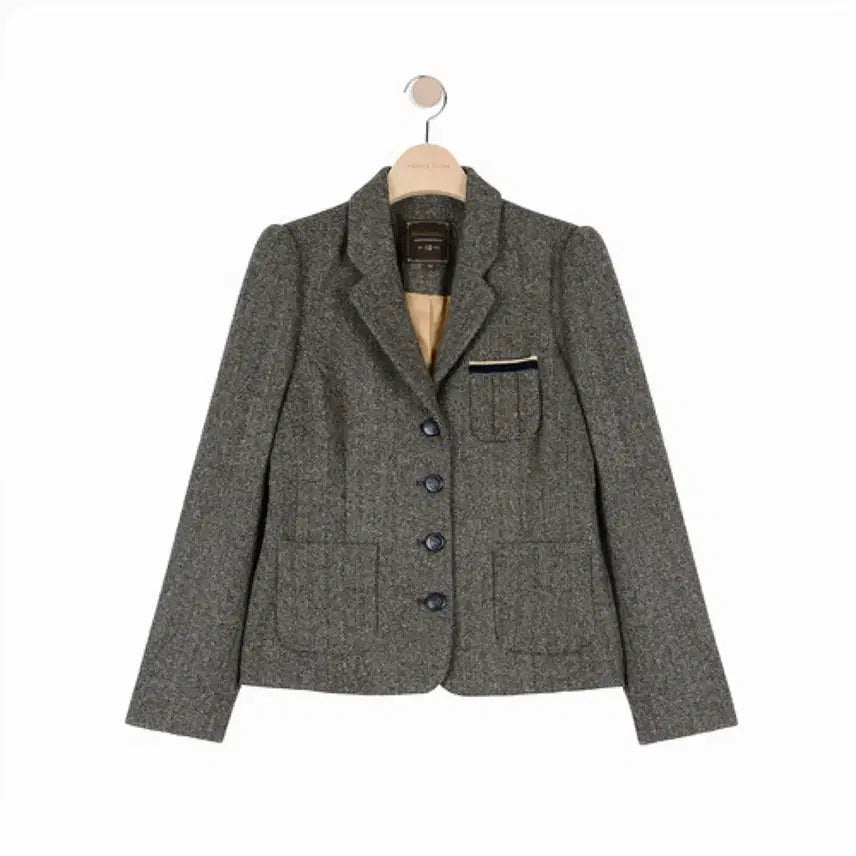 [BUNJANG] Thursday Island Herringbone Slim Fit Jacket / 써스데이아일랜드 헤링본 슬림핏 자켓 M