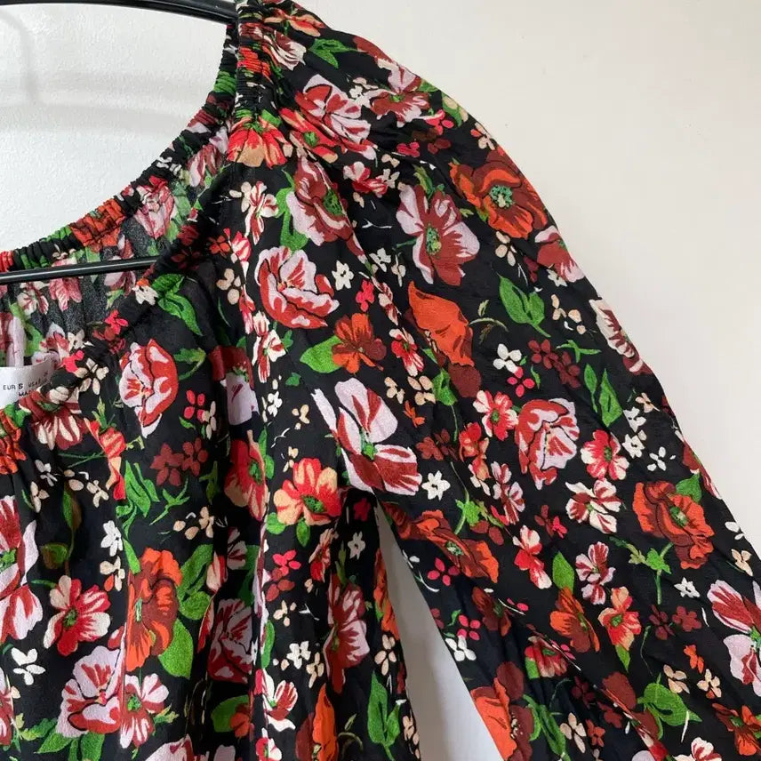 [BUNJANG] ZARA Flower Blouse (Size S) / 자라 플라워 블라우스 S
