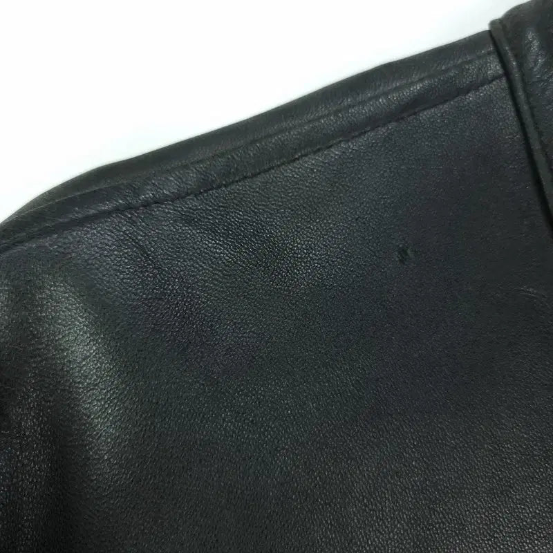 [BUNJANG] Vintage Real Lambskin Leather Cafe Racer Jacket / 빈티지 리얼 램스킨 양가죽 카페레이서 싱글 집업 레더 자켓 M20086