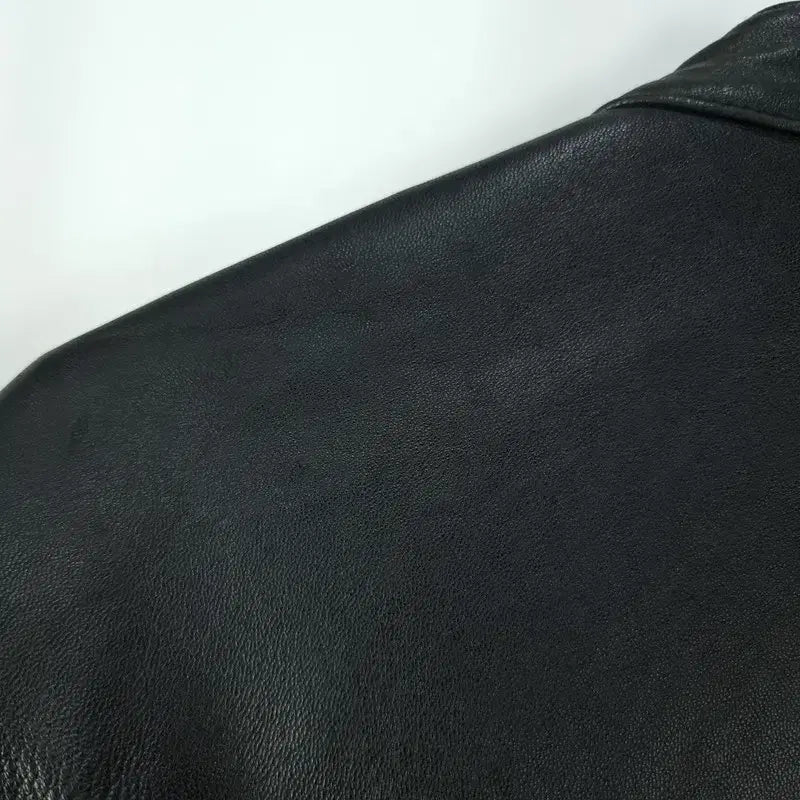 [BUNJANG] Vintage Real Lambskin Leather Cafe Racer Jacket / 빈티지 리얼 램스킨 양가죽 카페레이서 싱글 집업 레더 자켓 M20086